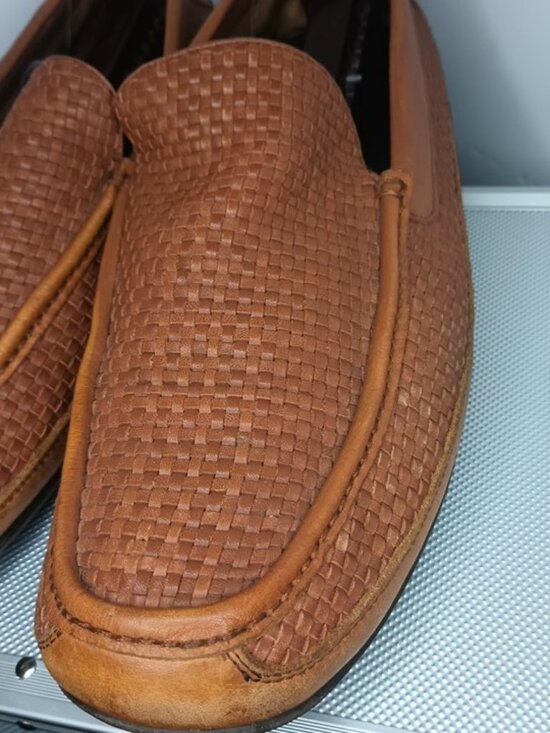 TOMMY BAHAMA Naples Driver Loafers Men\'s 11 M Brown Woven Leather Slip On main image 9